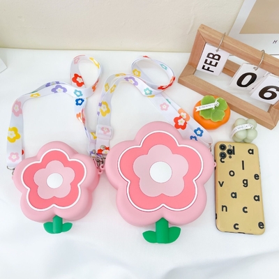 Harga yang bagus Bunga silikon kotak pensil bulat tas riasan sekolah persediaan crossbody tas ransel tas tangan tas bahu hadiah natal on line