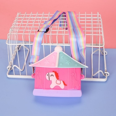 Harga yang bagus Carousel Kid CrossBody Shoulder Bag BPA Gratis Kasus Pensil Silikon Untuk Alat Tulis Dan Makeup Organisasi Perlengkapan Sekolah on line