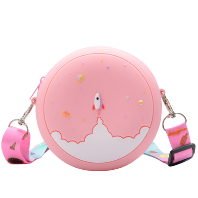 Harga yang bagus Tas kunci koin silikon Cute Pelangi Kupu-kupu Tray Tas ganti Tas Makeup Tas Dompet Tas Kasus Dengan Zipper Lanyard Tas tangan on line