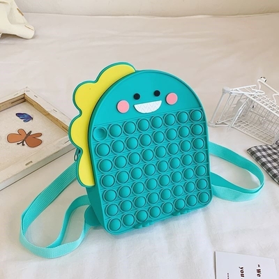 Harga yang bagus Dinosau Soft Silicone Pencil Case Untuk Alat Tulis Dan Make-up Barang Backpack Tas Silicone SchooL Crossbody Shoulder Bag on line