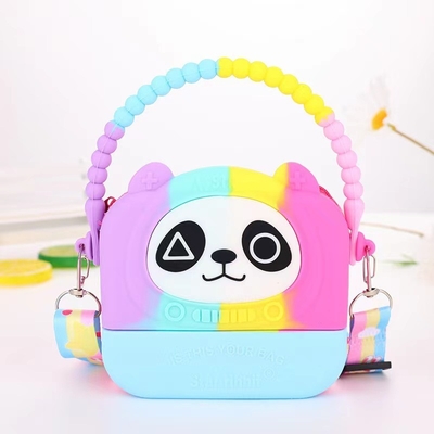 Harga yang bagus Tas Pensil Silikon Berkualitas Makanan Top Makeup Item Organizer Crossbody Shoulder Handbag Storage Container Bag on line