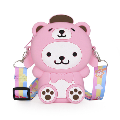 Harga yang bagus Kawaii Crossbody Bag Tas Bahu Cantik Kartun Hewan Tas Silikon Anime Dompet Gadis-gadis Ulang Tahun Hadiah Natal on line