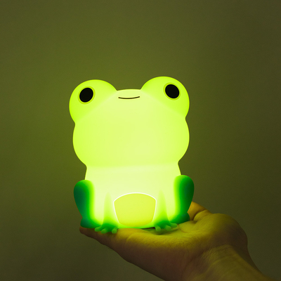 Harga yang bagus Cute Frog Malam Malam Untuk Anak-anak Warna Berubah Silikon Tidur Malam Lampu Untuk Nursery Dimmable Timer isi ulang on line