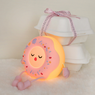 Harga yang bagus Miss Donut Lamp Cute Donut Night Light Soft Silicone Lamp Anak-anak Baby Nursery Nightlight LED Touch Light Anak-anak Dekorasi kamar tidur on line
