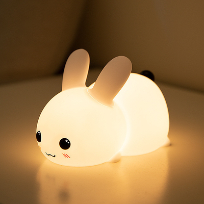 Harga yang bagus Rabbit Silikon Malam Lampu Untuk Anak-anak 16 Berubah Warna Anak Malam Lampu USB Baby Nursery Tempat Tidur Lampu Sentuh Malam Lampu on line