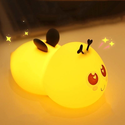 Harga yang bagus Bee Silicone LED Nightlight Baby Nursery Lampu Tidur Dengan Timer Untuk Anak Kecil Bayi Anak Perempuan Anak Laki-laki Anak Anak Natal Anak Hadiah on line