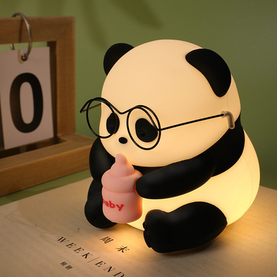 Harga yang bagus Lampu Malam Panda Untuk Anak-anak Tekan Kontrol Waktu Tidur Isi ulang Baterai Bayi Memberi Makan Nursery Lampu Malam Untuk Kamar Anak-anak on line