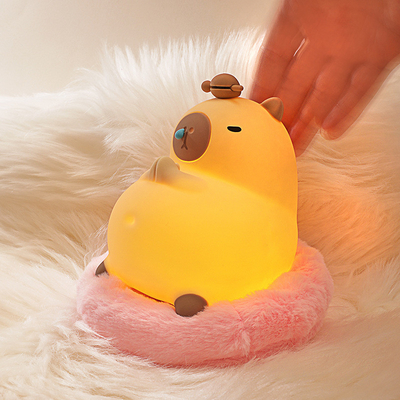 Harga yang bagus Cahaya Malam Capybara Untuk Anak-anak 16 Berubah Warna Anak Cahaya Malam Untuk Kamar Anak-anak Baterai Portable Bayi Memberi Makan Cahaya Malam on line