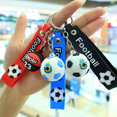 Kunci Sepakbola Aksesoris Cute Kawaii Keychain Non-Toksik untuk Anak-anak Anak laki-laki Anak perempuan Wanita