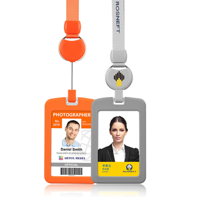 Harga yang bagus Kantor Sekolah Kartu Kredit Keterbatasan Kunci Tanpa Rasa Green ID Card Holder Protector Bag on line