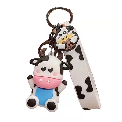 Keychain 3D Silikon Kuda Keys Animal Pendant Keychain untuk Tas dan ransel