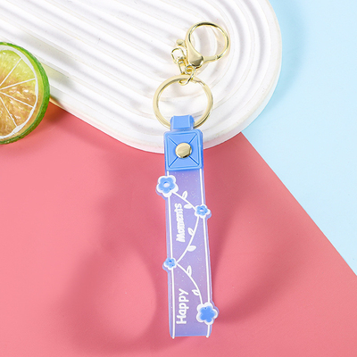 Soft And Bpa Free Silicone Keychain Pendant Wrist Keychain Gelang Hadiah untuk Gadis