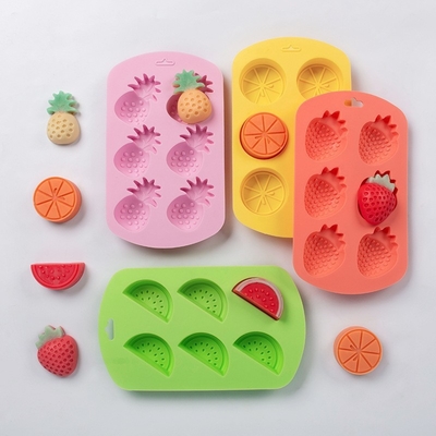 4 Paket Buah Bentuk Silikon Cetakan Nanas Lemon Semangka Strawberry Cokelat Permen Baking Mold 3D Musim Panas Buah Es Cetakan Untuk DIY Jelly Fondant Sabun Gummy Cake Cupcake Topper Dekorasi