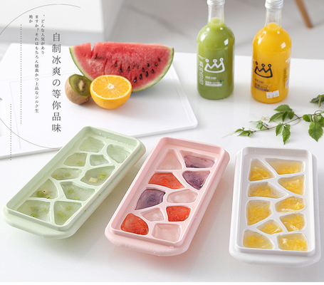 Ice Cube Trays 4 Pack, 56 Pcs Silikon Ice Cube Tray Maker Dengan Tutup yang Dapat Dihapus yang Tahan tumpahan, Mudah dilepaskan & Pop Out, LFGB Dan Bebas BPA, Fleksibel yang Bisa Ditumpuk, Untuk Makanan Bayi, Koktail, Kopi