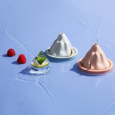 Roll Over Image To Zoom In Ice Cube Molds, Cocktail Ice Cube Tray, Silikon Ice Mountain Bentuk Ice Molds Snow Mountain Mold