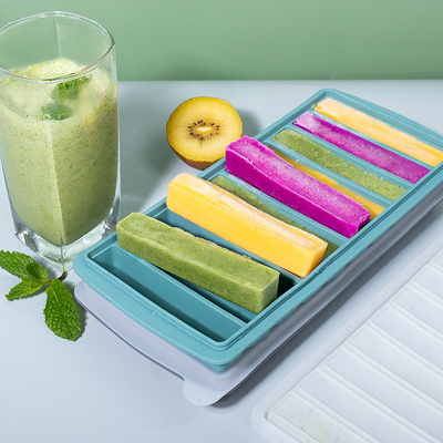 Tray Freezer Silikon Dengan Tutup - 1 Cangkir Tray Freezer Makanan Silikon - Cetakan Freezer Ice Cube Besar - Sup, Saus, Sisa, Prep Pangan Rumahan Kontainer penyimpanan dapur beku