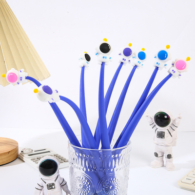 Harga yang bagus 12PCS Cute Astronaut Shaking Gel Pen 0.5 mm, Pen Penulis Ink Gel Hitam Untuk Perlengkapan Kantor Sekolah Siswa Anak-anak Hadiah on line