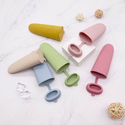 Harga yang bagus Cetakan Popsicle, 6 Piece Silikon Ice Pop Mold, Pembuat Popsicle Bebas Titisan Untuk Anak-anak, Tabung Freezer Bebas BPA Dengan Tutup, Untuk Makanan ringan, Popsicle, Tongkat Yogurt, Jus, Ice Candy Pops on line