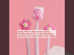 Pensil Merah Untuk Anak-anak, Pensil Cartoon Cute Fun, Pensil tinta Gel Hitam Untuk Anak-anak Pesta Favorit Kelas Hadiah Kantor Sekolah Perlengkapan Rumah