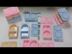 Kontainer makanan ringan silikon yang dapat digunakan kembali dengan tutup