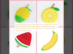 Dolphin Silikon Mold ️ BPA-Free Ice Cube Tray yang Bisa Digunakan Lagi dengan Bentuk Dolphin yang Cantik ️ Fleksibel Non-Stick Silikon Mold untuk Es, Cokelat, Permen, Jelly, Kids Party & Treats dengan Tema Samudra